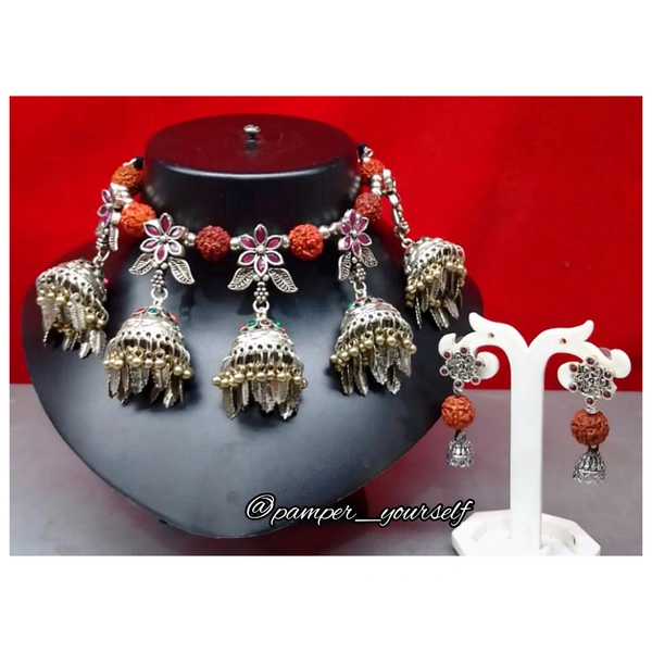 Pamper Yourself  Premium Quality Silver Replica Necklace Set 