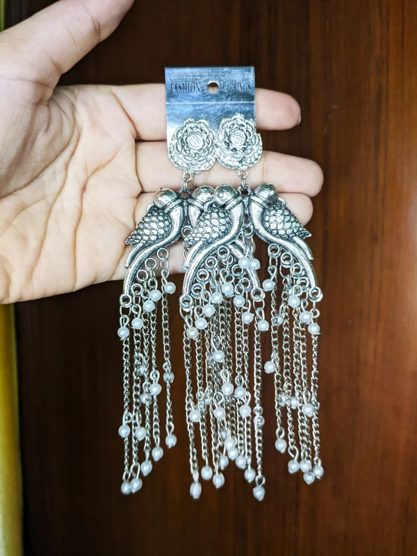 Bird Earrings With Pearls