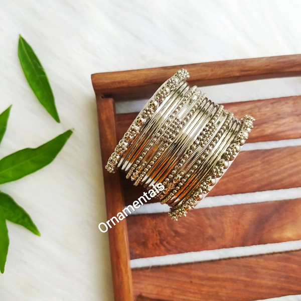 Silver Bangles Set  - 2.6