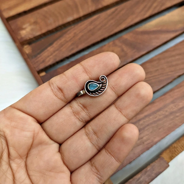 Raw Mango Nosepin  - sky blue