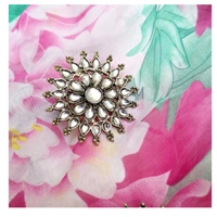 White Kundan Ring 