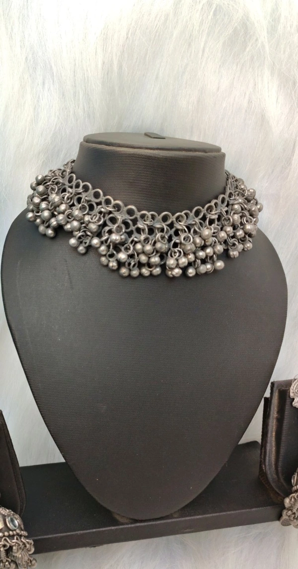 Black Tone Ghungroo Necklace