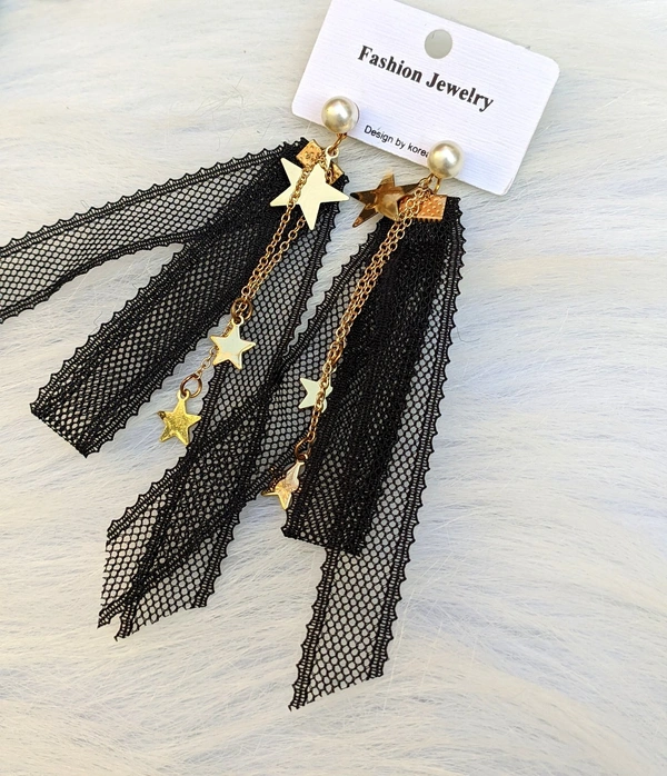 Black Stars Earrings