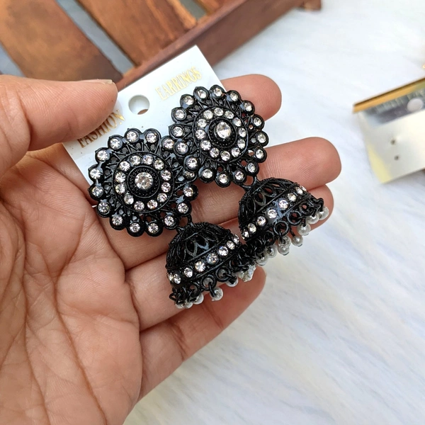 Cute Mini Black Jhumki