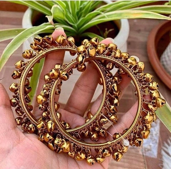 Ghungroo Bangles  - 2.6, golden
