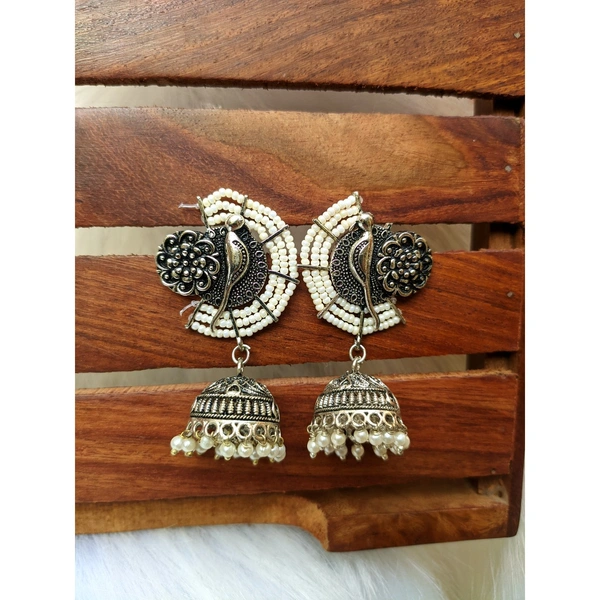 Peacock Pearl Jhumka 