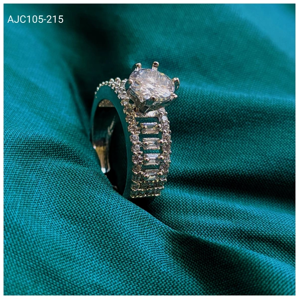 American Diamond Solitaire Ring -105