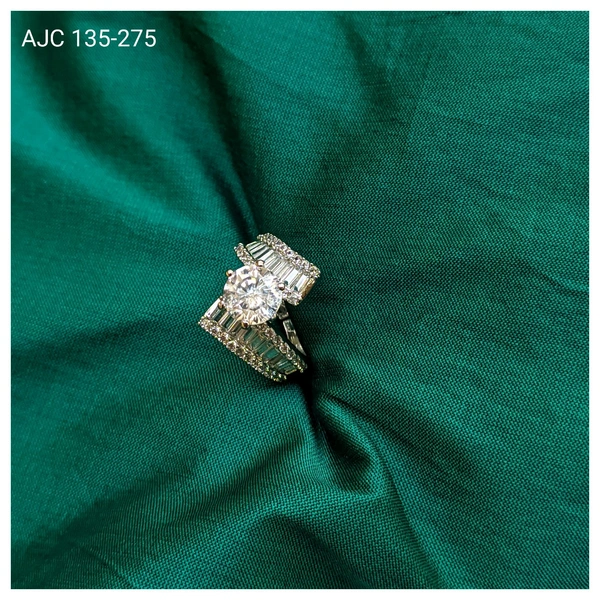 American Diamond Solitaire Ring -135 