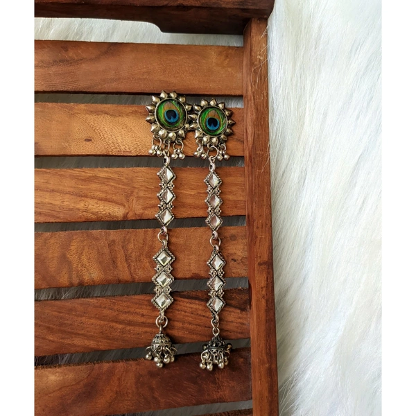 Long Peacock Earrings 