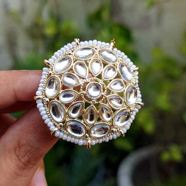 Adjustable Kundan Ring