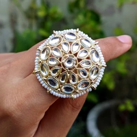 Adjustable Kundan Ring