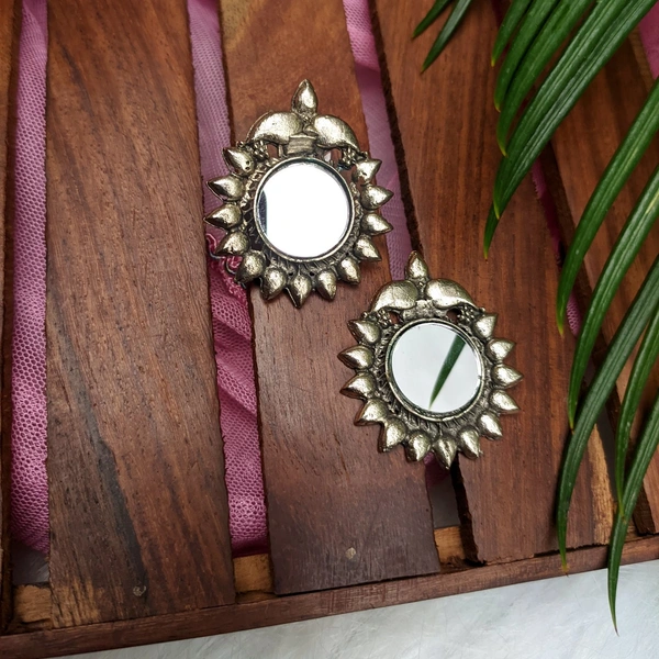 Mirror Studs  - Silver