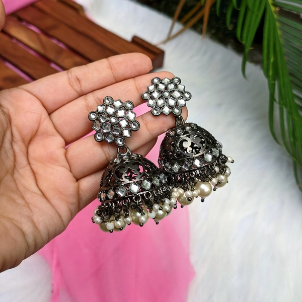 Mini Black Metal Jhumki 
