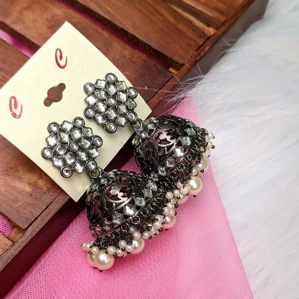Mini Black Metal Jhumki 