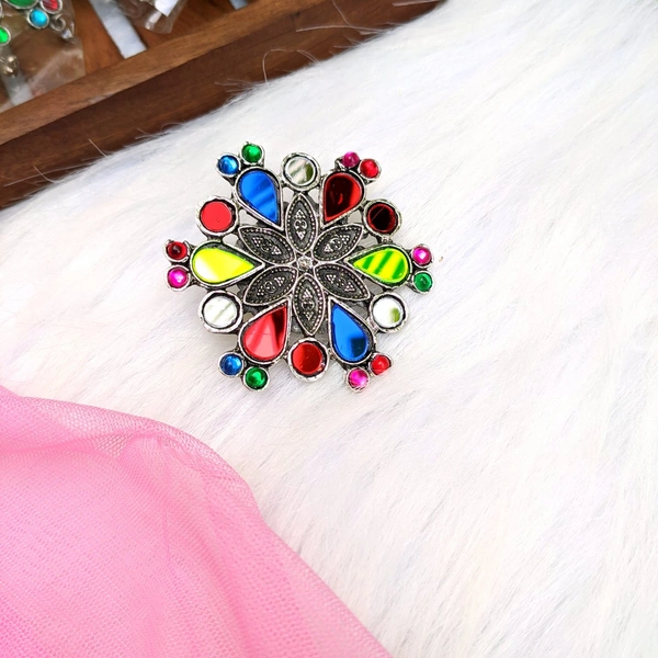 Multicolour Mirror Ring 