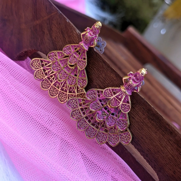 Dancing Doll Earrings  - baby pink