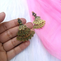 Dancing Doll Earrings  - Green