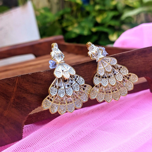 Dancing Doll Earrings  - White