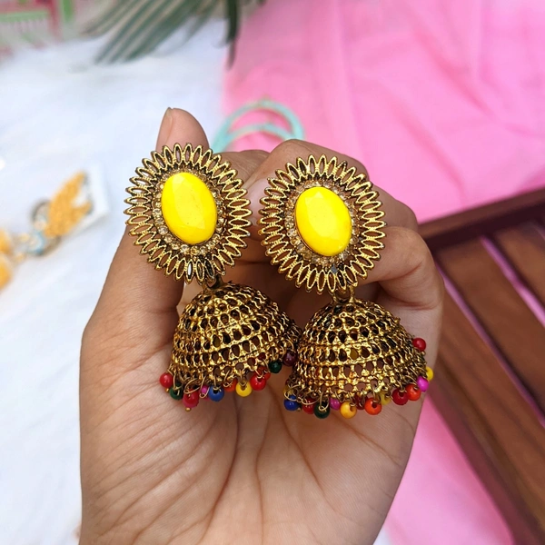 Yellow Jhumka