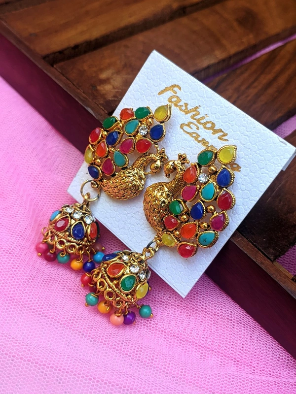 Peacock Ethnic Jhumki
