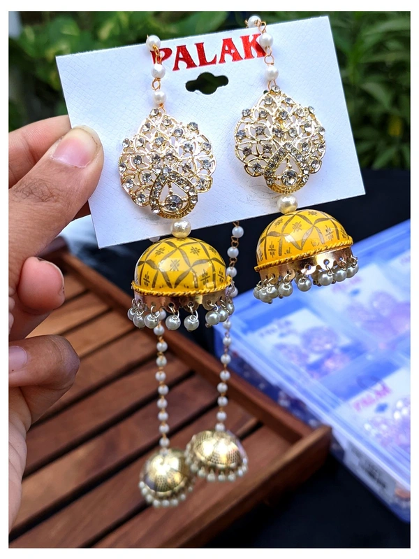 Kashmiri Jhumki  - Yellow