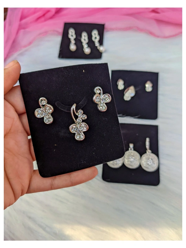 Pendant Sets- Silver  - Design 2
