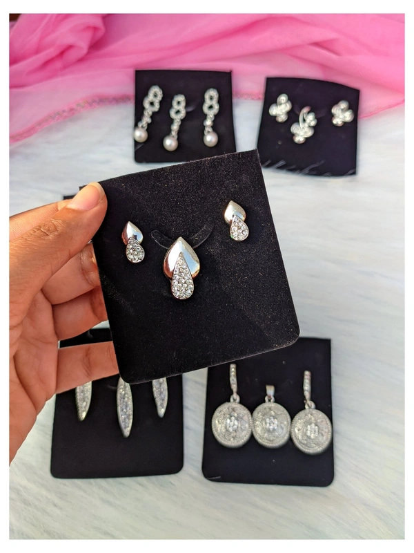 Pendant Sets- Silver  - design 3