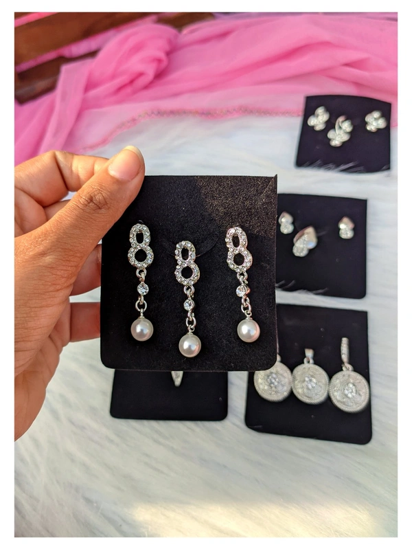 Pendant Sets- Silver  - Design 4