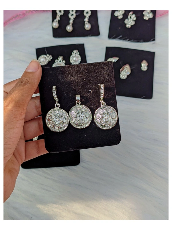 Pendant Sets- Silver  - Design 5