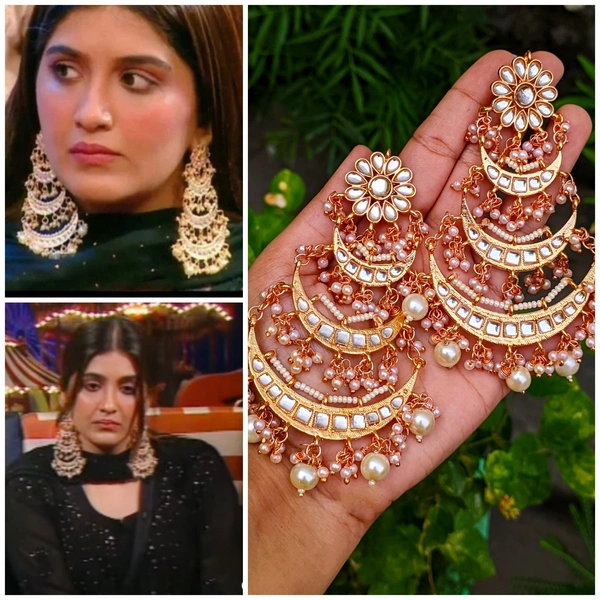Three Step Danglers Inspired By Nimrit Kaur 