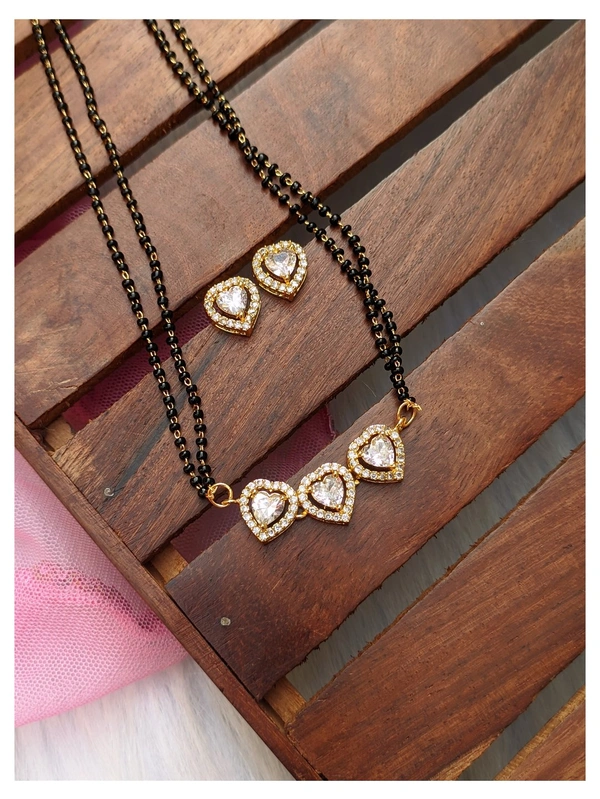 Heart Mangalsutra - Gold