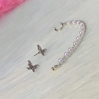 Butterfly Earcuff Style Earrings  - silver