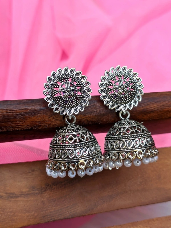 Classic Silver Jhumki 