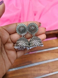 Classic Silver Jhumki 