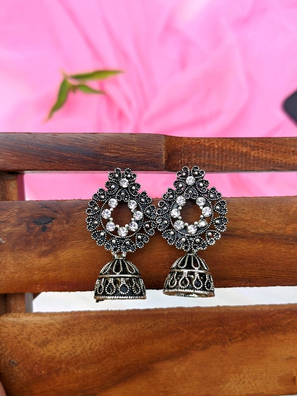 Tiny Jhumki With Stones 
