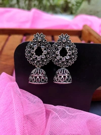 Tiny Jhumki With Stones 