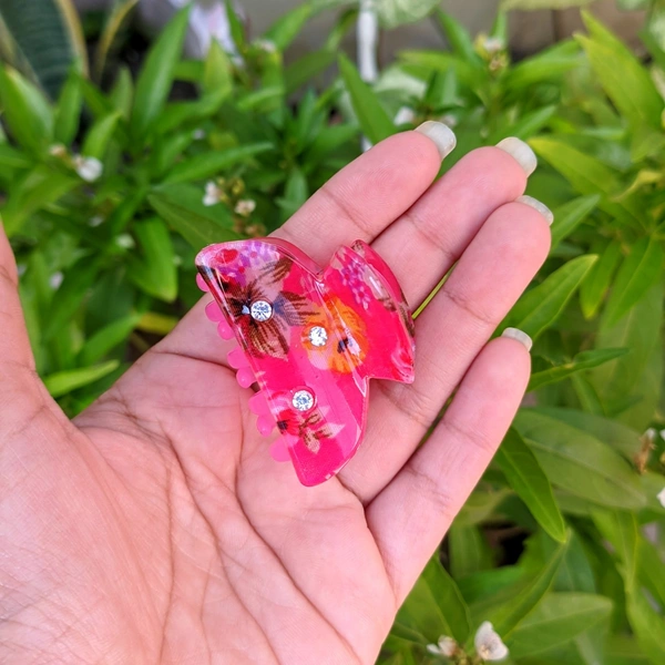 Floral Clutcher - pink