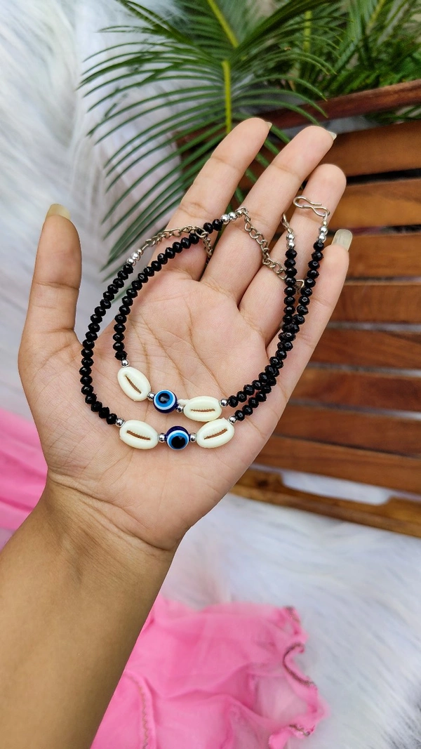 Evil Eye Anklets- Cowrie 