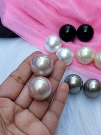 Pearl Studs- 25mm Medium Size  - blush pink, 25 mm