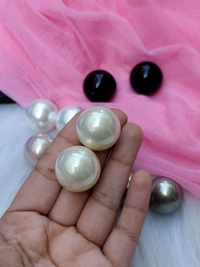 Pearl Studs- 25mm Medium Size  - Cream, 25 mm