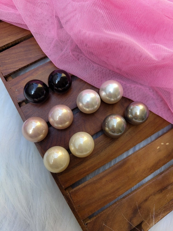Pearl Studs- 30mm Large Size  - Cream
