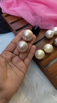 Pearl Studs- 30mm Large Size  - blush pink