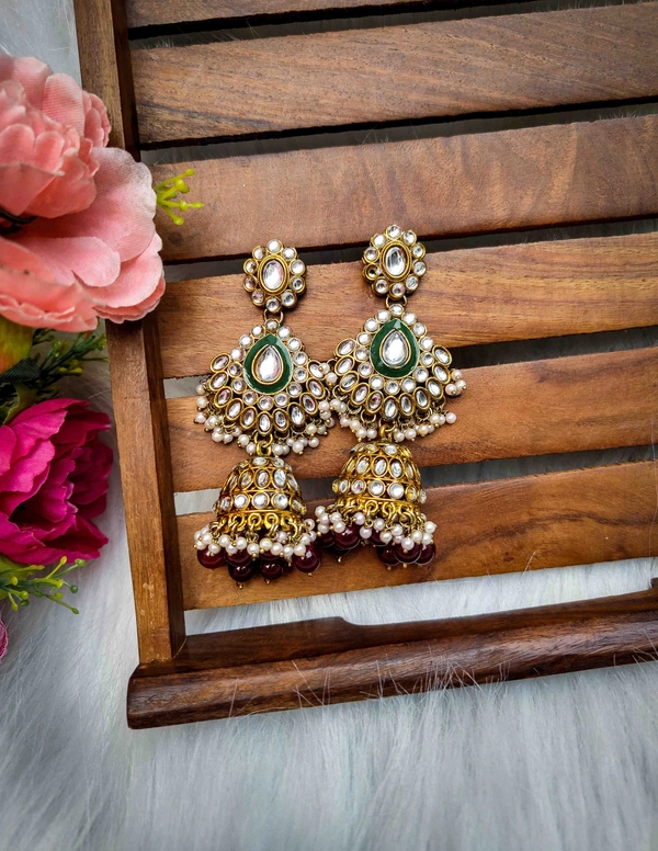 Rehmat Jhumka - Maroon
