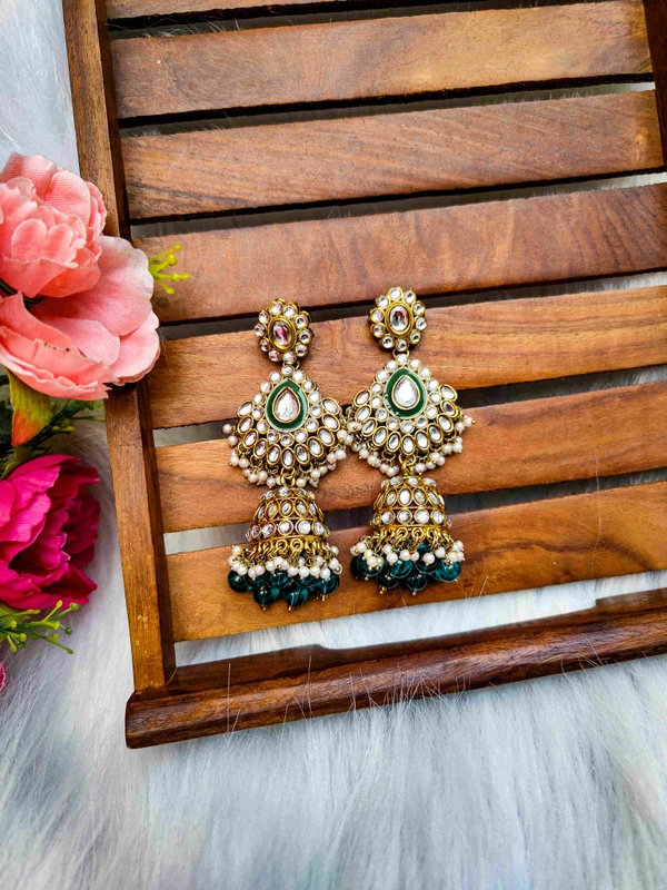 Rehmat Jhumka - Teal