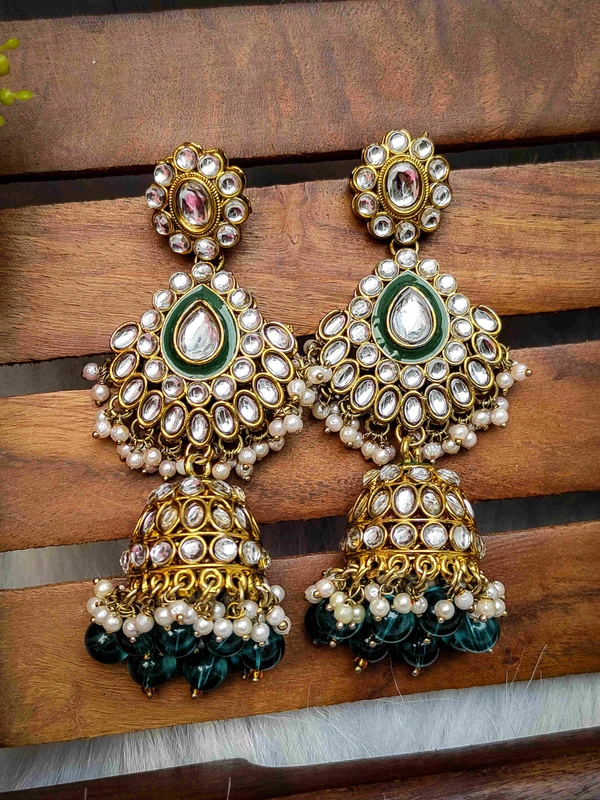 Rehmat Jhumka - Teal