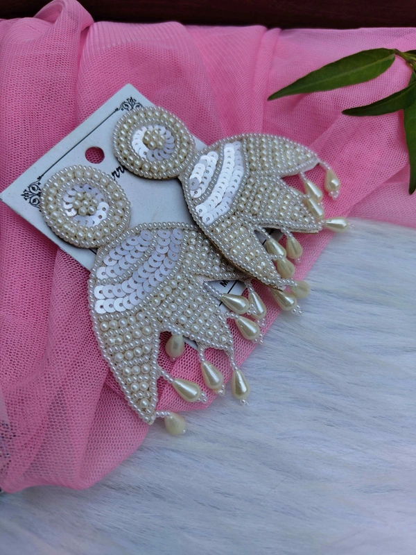 Pearl Work Handmade Earrings 