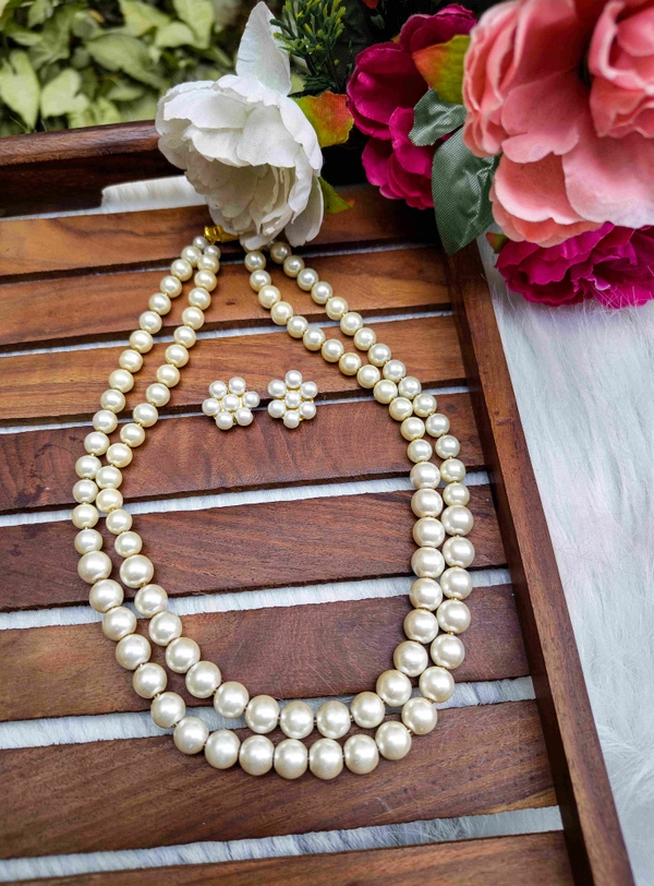 Double Layer Pearl Necklace 