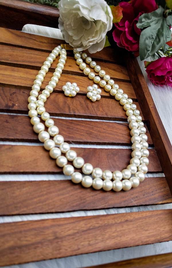 Double Layer Pearl Necklace 
