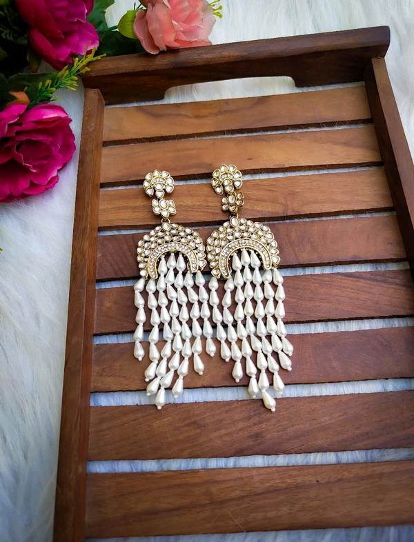 Ishani Earrings  - White