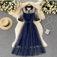 Net Flared Dress - DM On Instagram